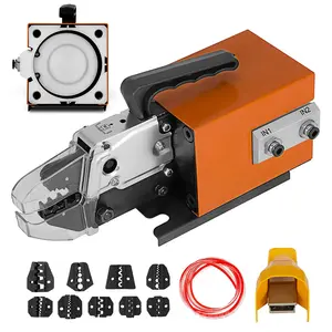 VEVOR Pneumatic Crimping Tool Am-10, Summervibes,Summervibes, Air Powered Wire Terminal Crimping Machine Crimping Up To 16mm2, Pneumatic Crimper Plier Machine with 10 Sets Of Dies for Many Kinds of Terminals