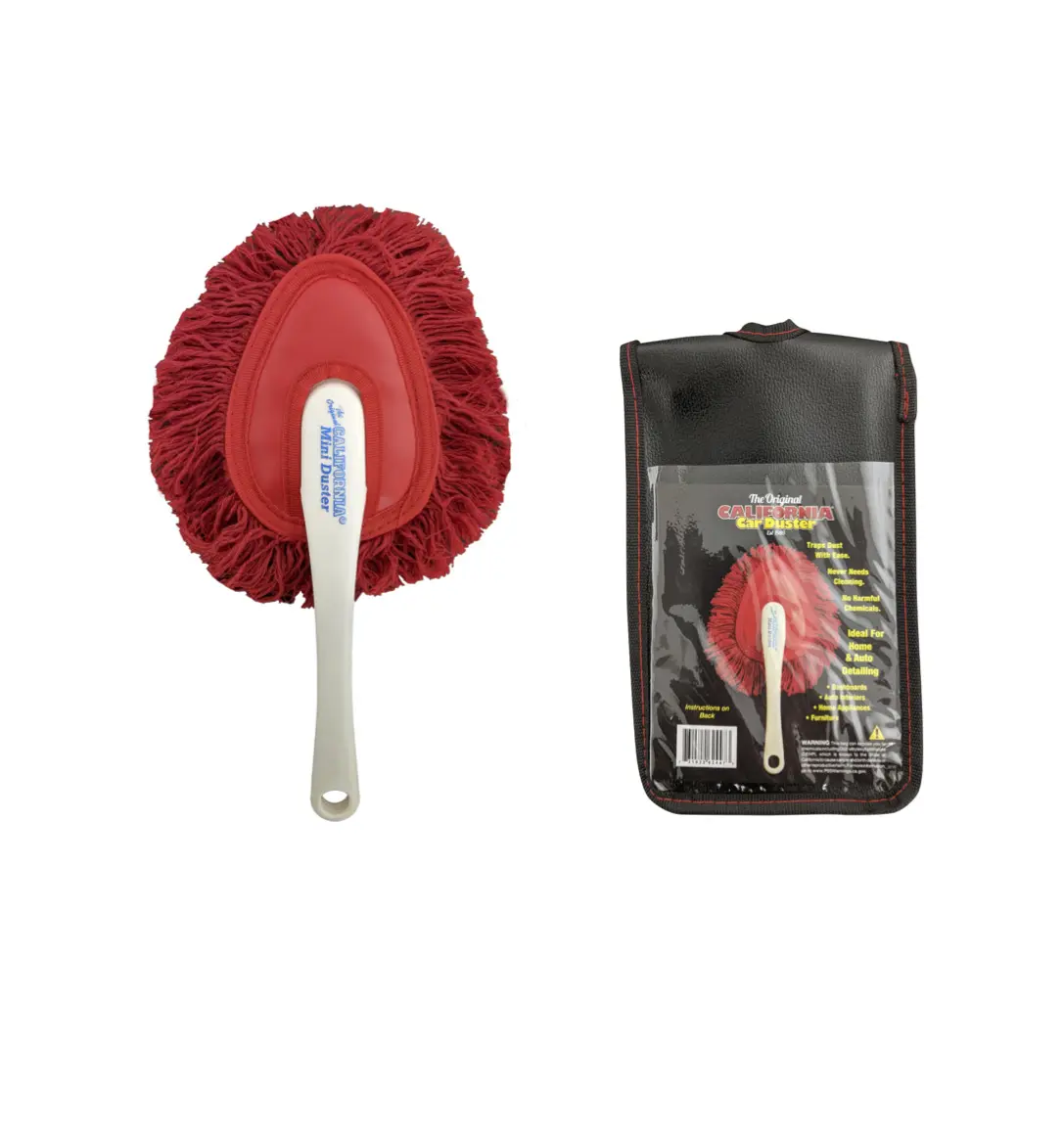 California Car Duster Mini Automotive Dash Duster for Cleaning Interior and Dashboards with Paraffin Wax-Treated Cotton Strands