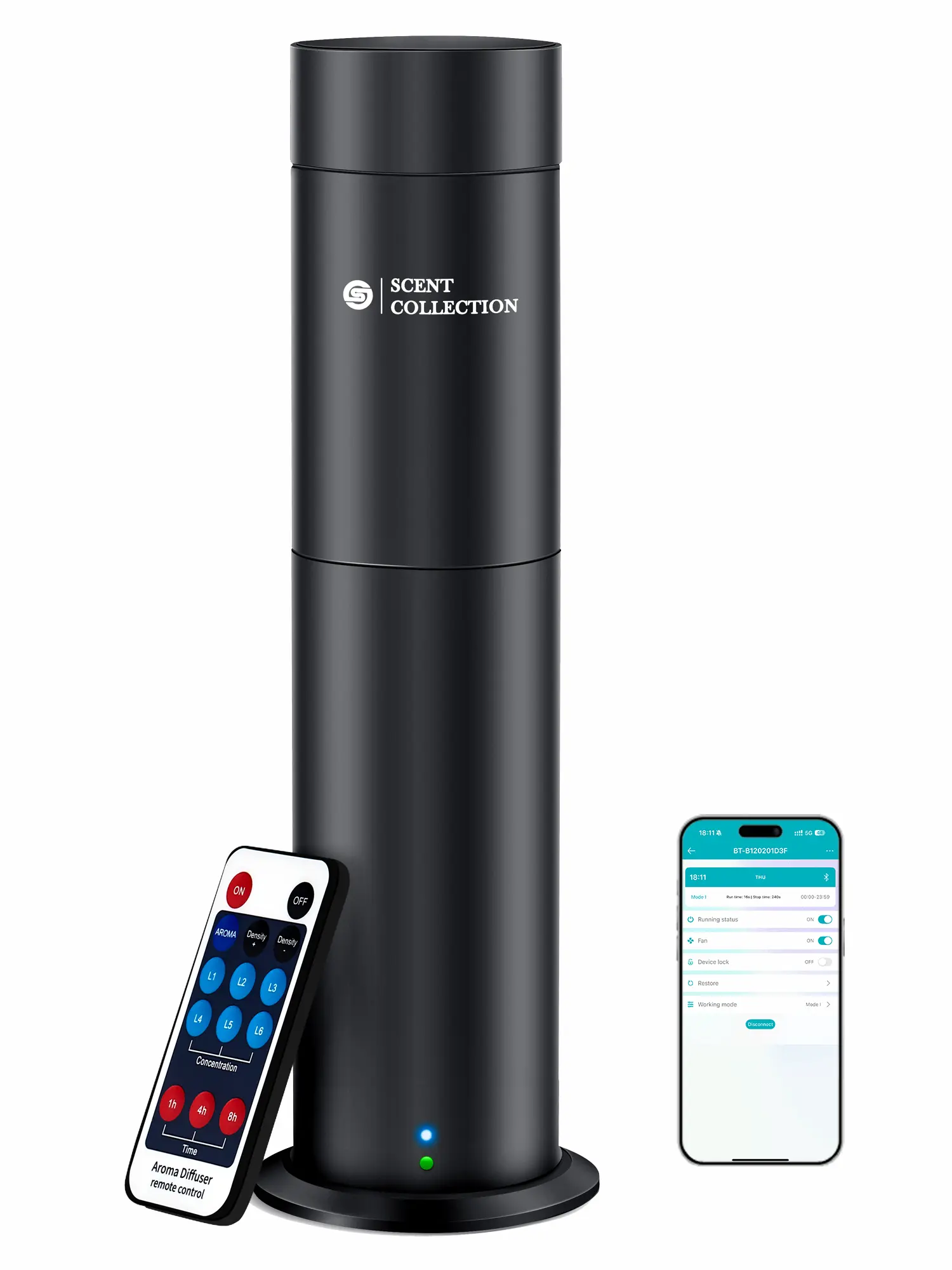 Scent Collection Smart Diffuser with Remote Control and App Compatibility for Home Fragrance Management