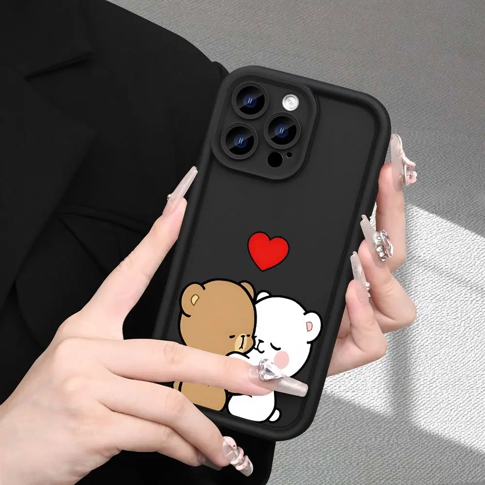 Kawaii Hugging Bear Phone Case by Mood In Case