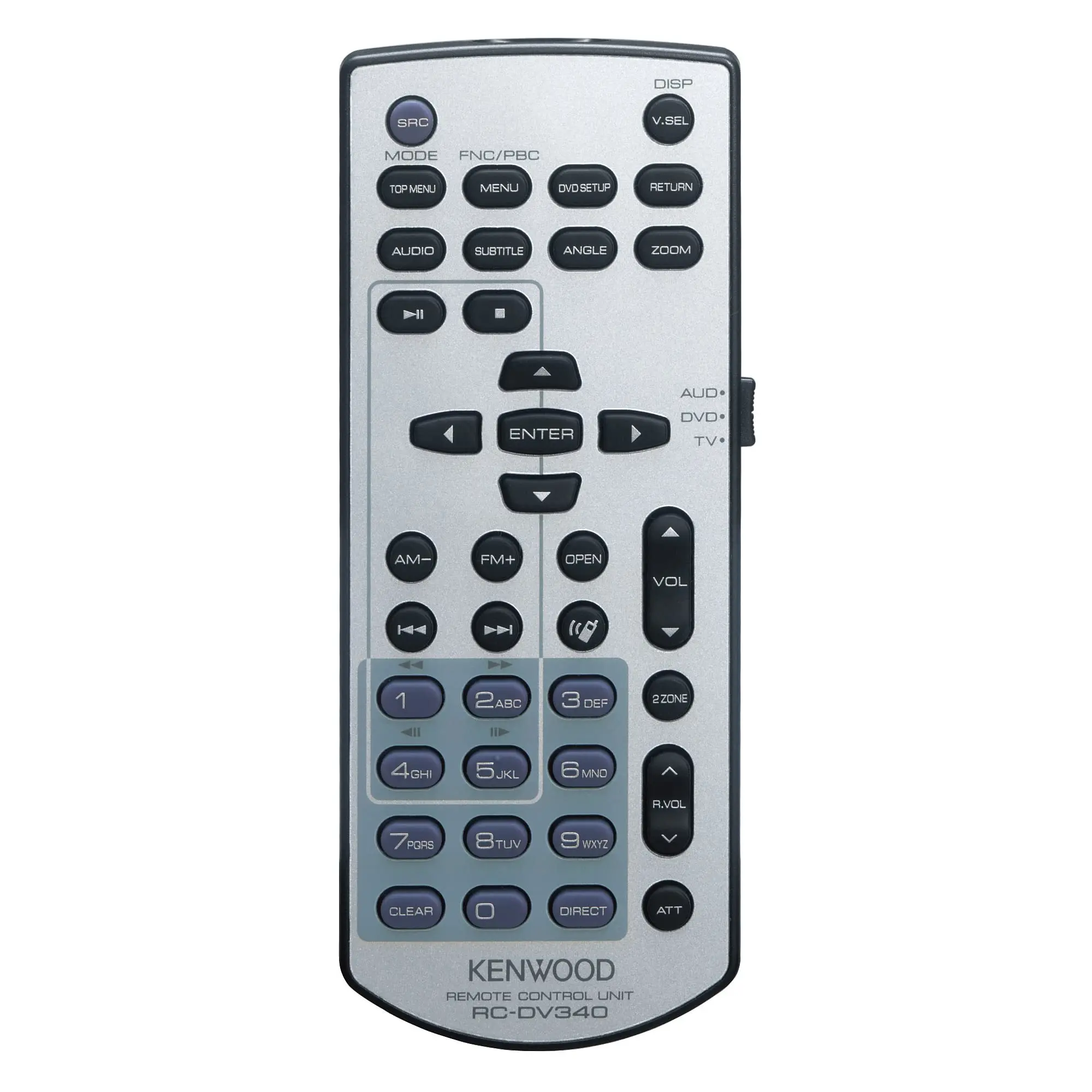 Kenwood KCA-RCDV340 IR Remote Control for Select Kenwood Multimedia Receivers
