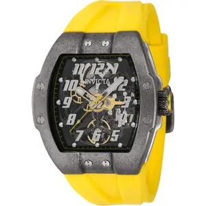Invicta Men's 43524 JM Correa Automatic 3 Hand Black, Transparent Dial Watch