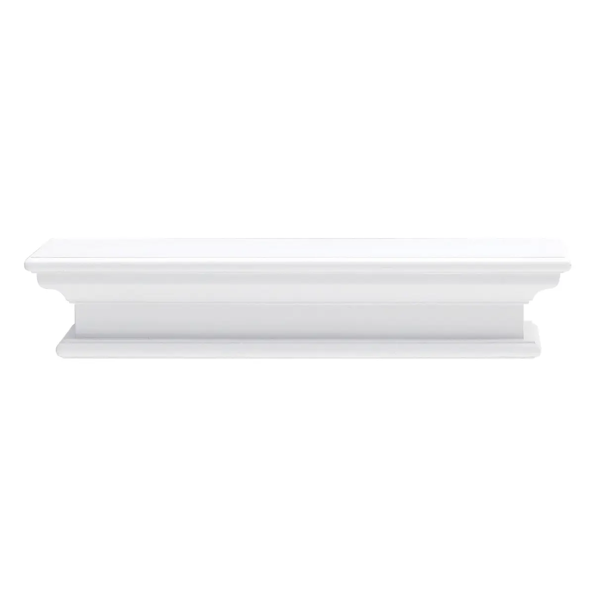 212 MAIN 23 in. 1-Layer Classic Glossy Mahogany/MDF Floating Shelves with Wall Mounting Brackets - Simplified Design Home Decor Storage Organizer for Kitchen Display, Crown Molding Compatible