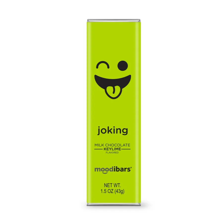 Joking Moodibar - Milk Chocolate Keylime 1.5 oz Bar Case Pack
