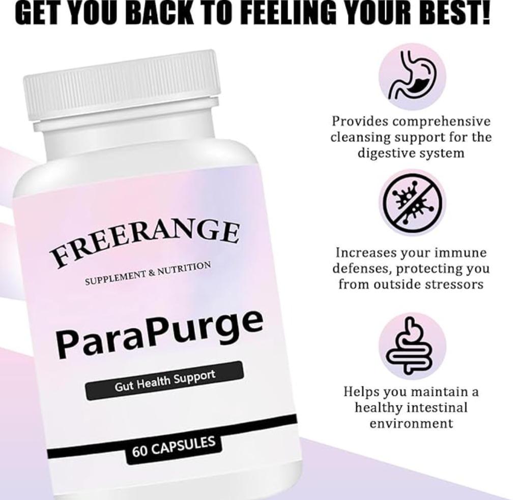 Parapurge Gut Cleanse - Parapurge Gut and Colon Support Supplement, Parapurge Cleanse Capsules for Colon & Gut Health, Non-GMO Formula for Women & Men, 60 Capsules Healthcare Natural Fitness Dietary