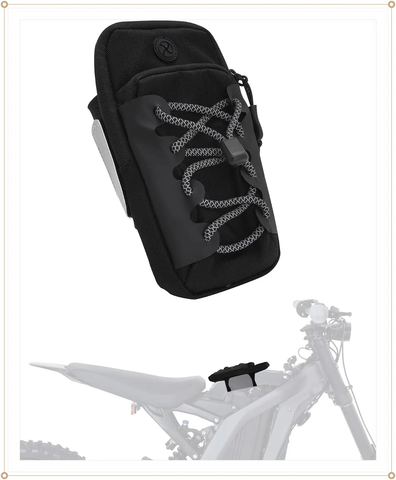 JFG RACING Frame Battery Bag for Electric Dirt Bike,Motorcycle Cover Storage Pouch for E Dirtbike Yozma IN10/Tutti Soleil 01/Surron Light Bee/E Ride Pro S SS SR/Talaria MX3 MX4 MX5 Ebike AccessoriesGift