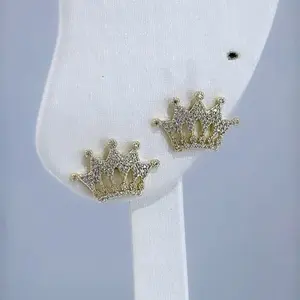 Crown stud earrings #01120