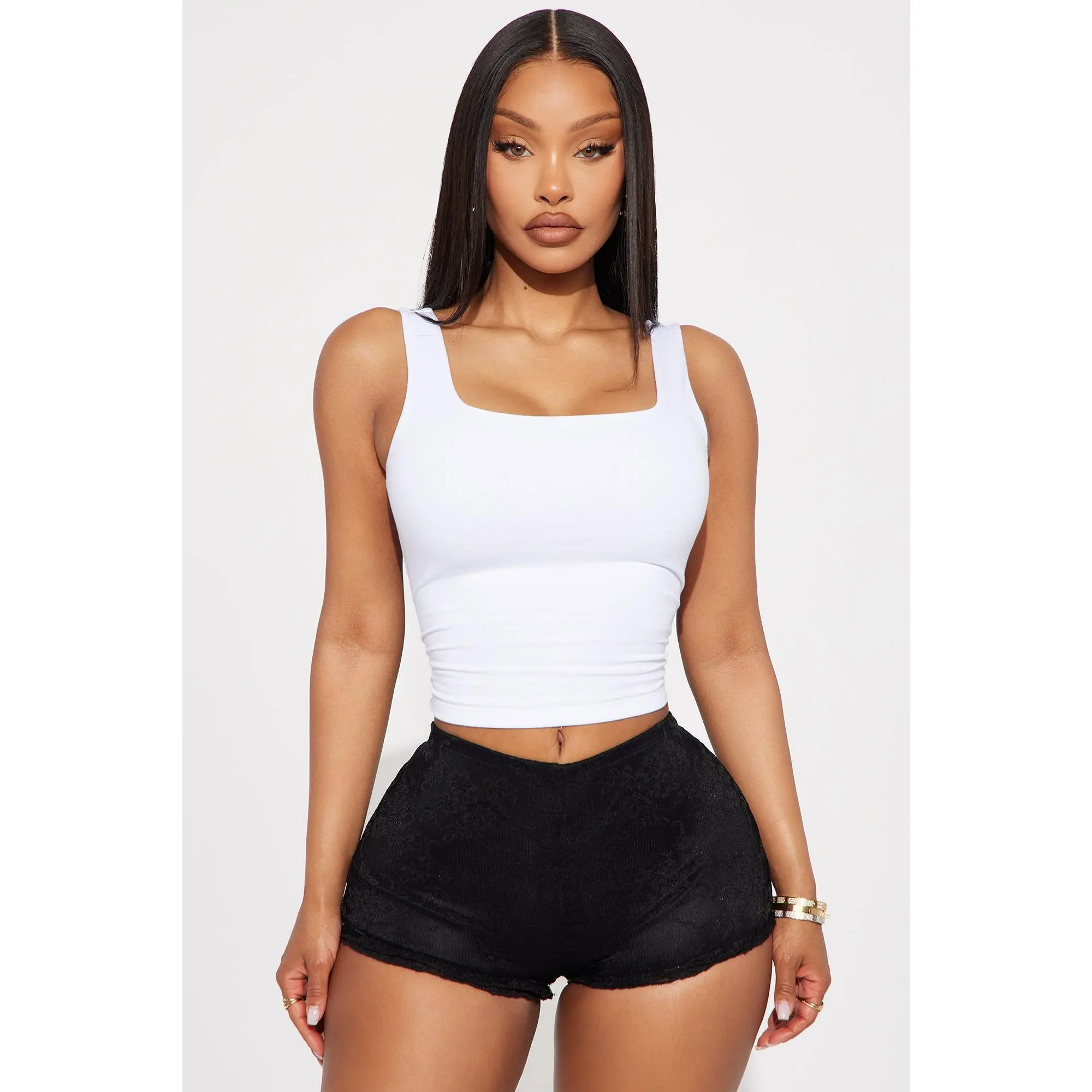 Tasmin Double Lined Tank Top - White