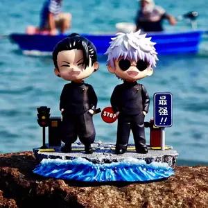 Anime Jujutsu Kaisen Gojo Geto Figure Set, Collectible Action Figurine Toy for Fans Costume Jewelry & Accessories Keychains