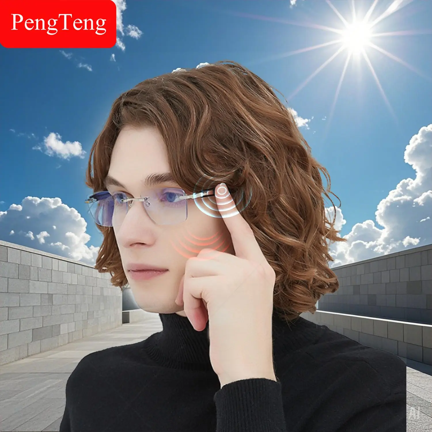 Smart Glasses for Men & Women, New Fashion Touch Control Smart Eyewear, Audio Call Function, Voice Assistant Activation, Wireless Smart Glasses