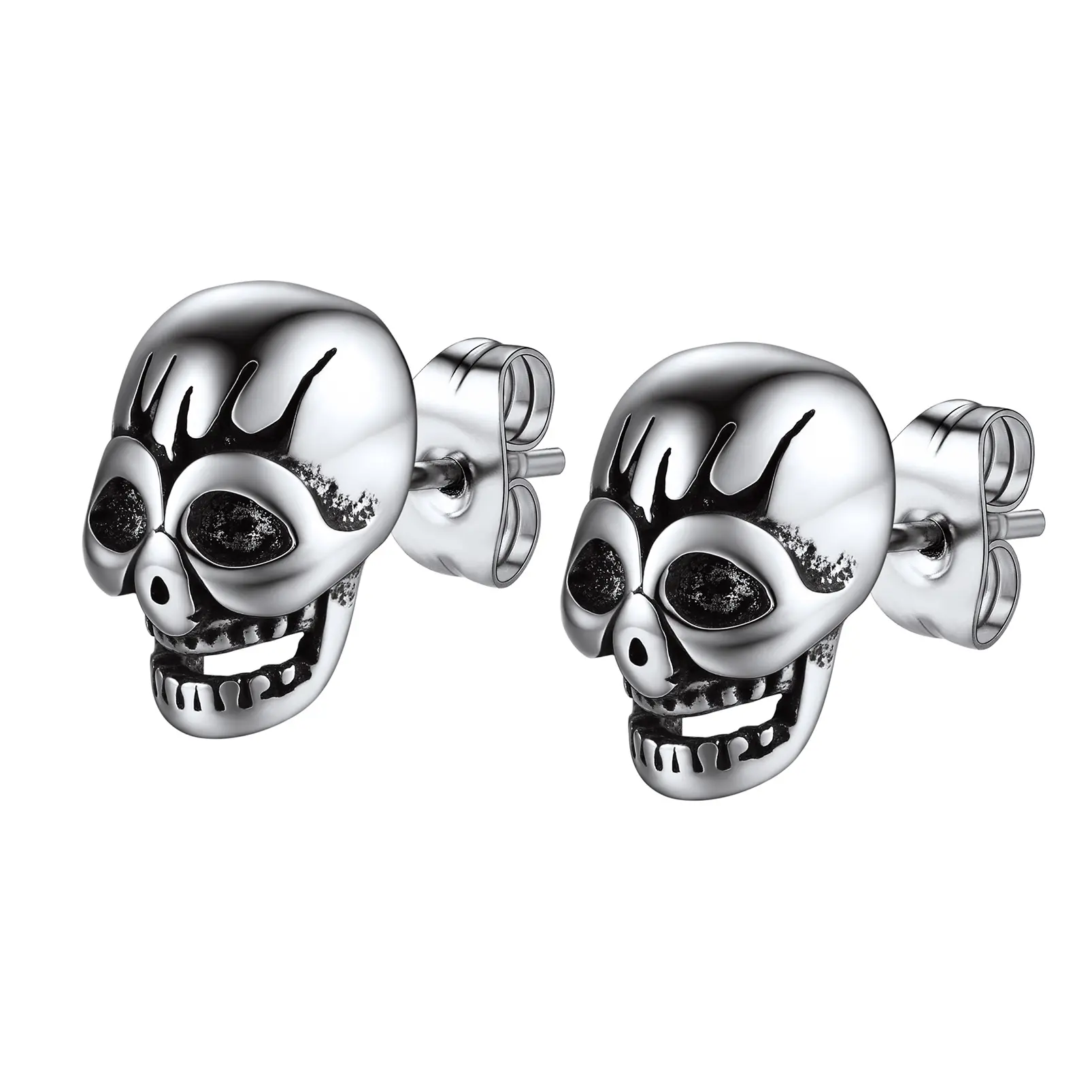PROSTEEL Skeleton Skull Earring Stainless Steel Gothic Earrings Goth Earrings Jewelry Unisex For Men Women with Gift Box