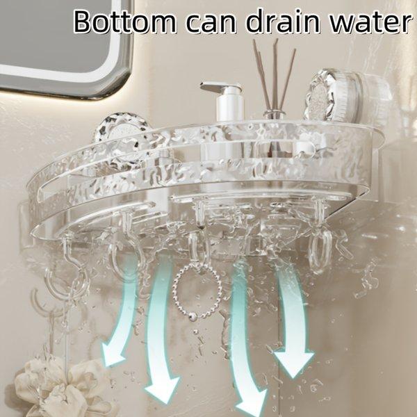 Waterproof Corner Shower Shelf with Suction Cups – Transparent Wall Mounted Bathroom Organizer, Strong Hold Storage Rack for Kitchen Bedroom Bathroom Waterproof Corner Shower Shelf with Suction Cups – Transparent Wall Mounted Bathroom Organizer, Strong Hold Storage Rack for Kitchen Bedroom Bathroom