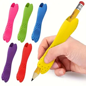 2pcs 2-in-1 Ergonomic Writing Aid - Dual End Grip for Beginners, Posture Corrector & Hand Fatigue Relief, 6 Colors for Pens/Art Tools (Sensory Feedback Design)