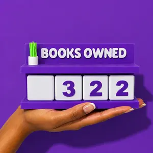 Minimalist Book Counter, BookTok-Inspired Personal Organizer for Bookshelf or Nook