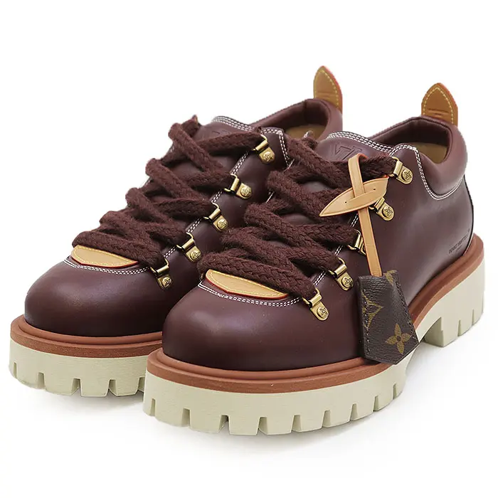 Pre-owned Louis Vuitton Canvas Small Leather Goods LV Remix Monogram Leather Derby Shoes