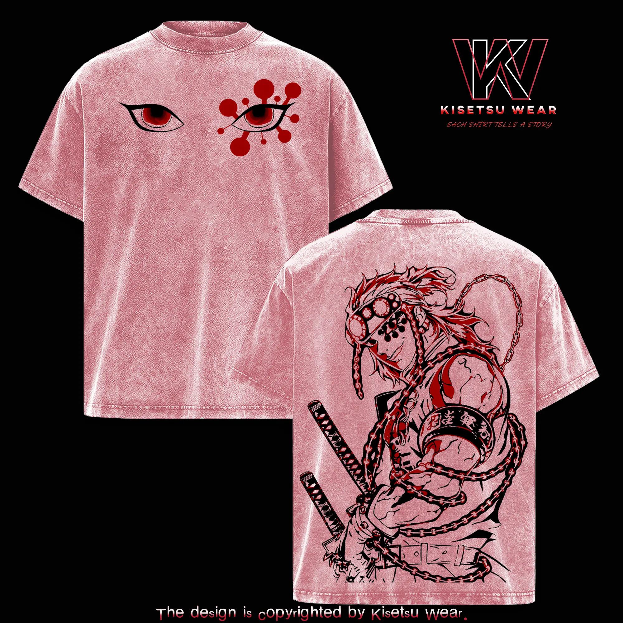 Tengen Uzui Flashy Warrior T-Shirt – Vintage Washed Demon Slayer Sound Hashira Graphic Tee, Anime Art Shirt, Oversized Soft Cotton Streetwear, Unisex Casual Apparel, Gift for Anime Fans