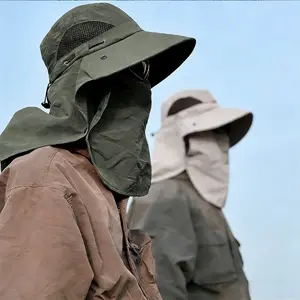 Spring/Summer Fisherman's Hat Detachable Outdoor Fishing Face Covering Neck Protection Sun Hat