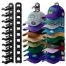 2-Pack Wall-Mounted Hat Organizer for Baseball Cap Holds Up to 20 Caps with Strong Adhesive and Screws Hat Rack on Wall for Closet Door and Bedroom Hat Hook for Caps Easy Access Display Installation Hat Storage Hanging for Men Space Saving Hat Holder