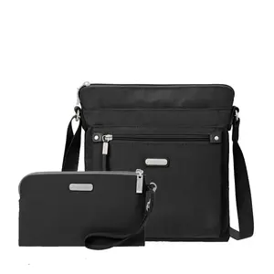 baggallini Women's Go Bagg Crossbody Bag with RFID Wristlet