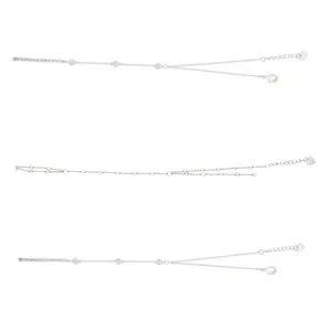 EVRY JEWELS Gold or Silver Plated Women's Hypoallergenic Viral Hand Chain Bundle : 3 Piece Hand Chain Bundle