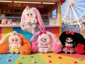 Jiimo Rolling Amusement Park Plush Keychain Blind Box Toy Doll