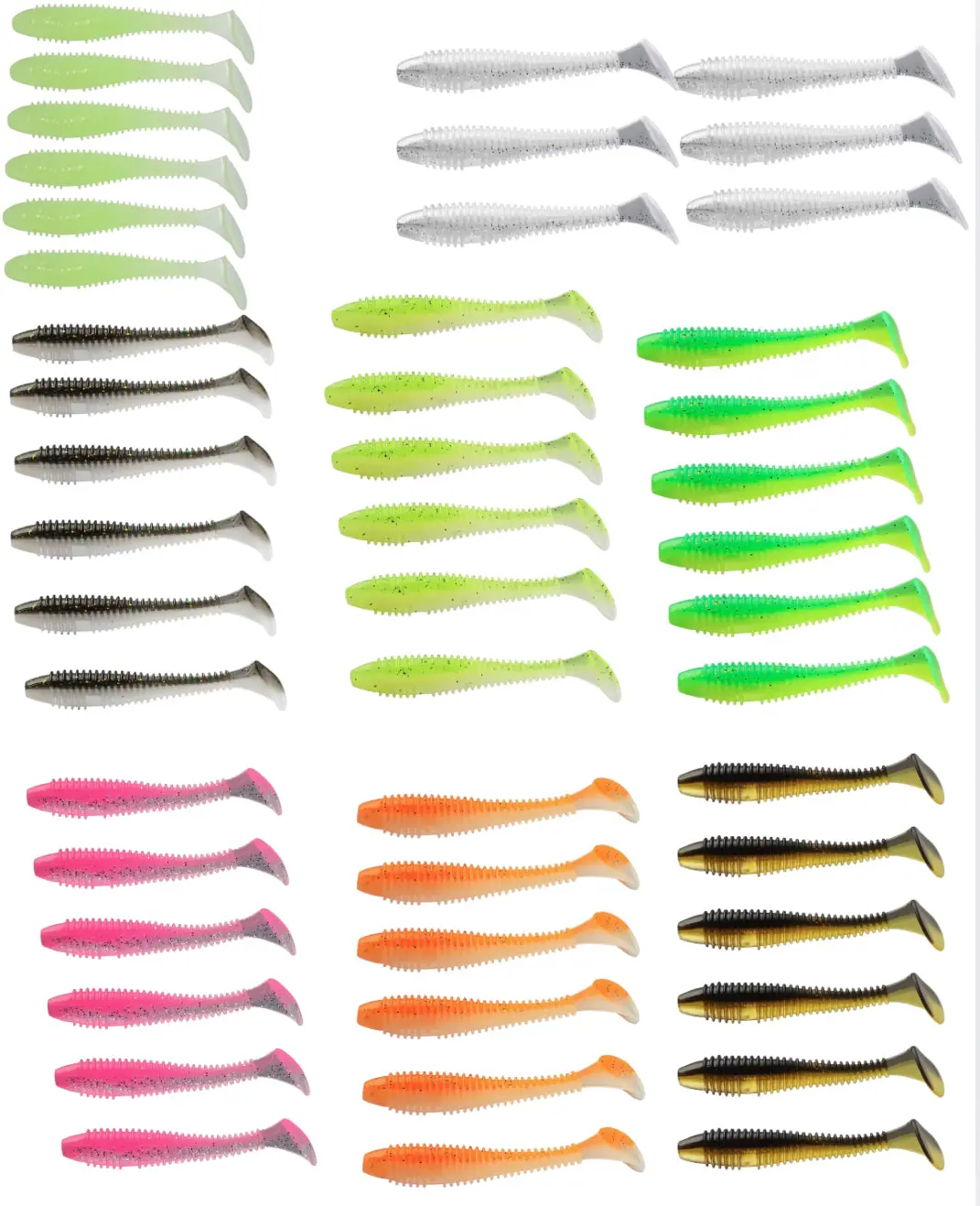 Big Griff’s bait. (3inch) 1 pack of each color 6 lures per pack 3