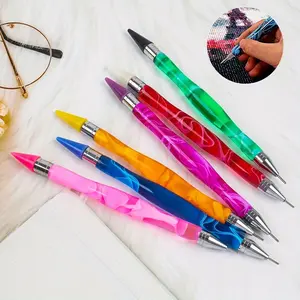 Diamond Painting Dual-ended Wax Pen, Rhinestones Wax Tip Gradient Handle for Crystal Beads Manicure Art And DIY Decoration Tool, diamond painting accessories, diamond painting drill tool, Diamond Art Tools