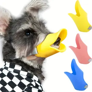 Soft Duckbill Dog Muzzle Comfortable Breathable Anti-Bite Pet Safety Muzzle for Small Dogs Durable Thermoplastic Polyurethane with Adjustable Straps Secure Fit for Training Vet Visits Home Use Available