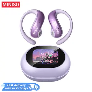 MINISO MS188 OWS Open Ear Headphones, True Wireless Bluetooth Earphones, Hifi Sound Headsets with Mic Full Color Screen Display Charging Case(For lanasfinalproject)