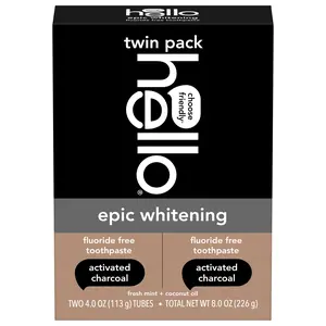 hello epic whitening charcoal toothpaste twin pack hello epic whitening charcoal toothpaste twin pack