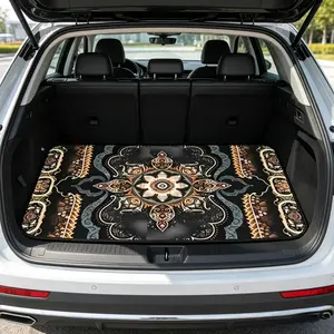 Retro Bohemian style car trunk mat waterproof non slip and wear resistant Available in various styles with retro exotic patterns Fits most car models creating a personalized in car atmosphere
