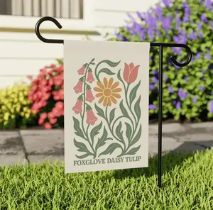 Subtle Anti Trmp Garden Flag Foxglove Daisy Tulip FDT Yard Sign Feminist Gift Democrat Political Signs Home Decor Flower Market Banner