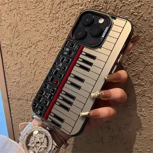 Premium Laser Phone Case with Piano Keyboard Design, Fits iPhone 17 Air Pro Max to 11 XS XR X 7 8 12/13 Plus Pro Max Se