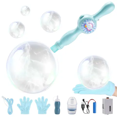 Banbanda Plastic Handheld Bubble Maker with Elastic Fog Bubble Spinner Wand - Simple Science Toy for Over 3 Years, Back-to-School Kids' Gifts, Enhances Parent-Child Interaction, Creates Lasting Memories