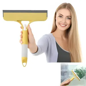 3 in 1 Window Cleaning Scraper, Squeegee and Scrubber with Spray, Multifunctional Household Cleaning Tool, Car Windshield Cleaner,Lightweight Silicone Microfiber Wipe