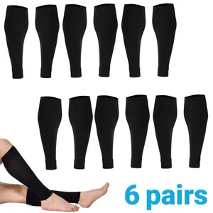 A Set of 6/3 Pairs Elastic Compression Leg Sleeves,Breathable Tight-Fitting Calf Socks,Muscle Support for Fitness Enthusiasts,Used for Volleyball,Football,Basketball,Running,Valentine's Day Gifts,Hand Tools Kits
