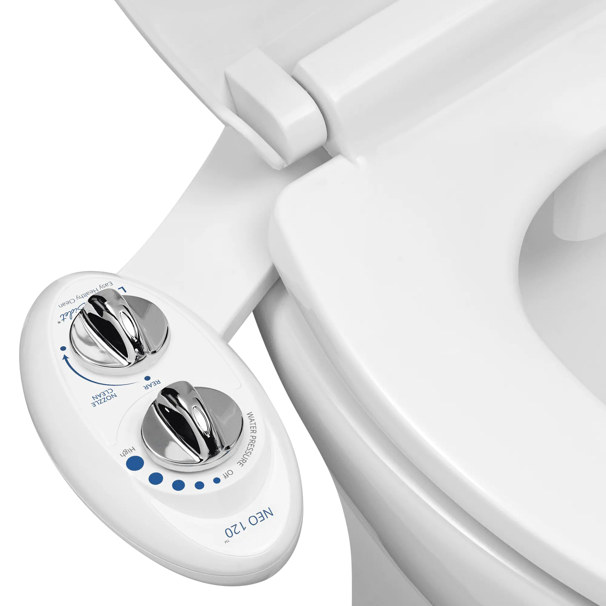 LUXE Bidet NEO 120 - Rear Wash, Self-Cleaning Nozzle, Fresh Water Non-Electric Bidet Attachment for Toilet Seat, Adjustable Water Pressure