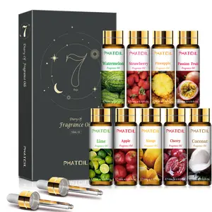 PHATOIL Enchanting Aroma Symphony Fragrance Oils 10ML*9PCS Fruity Scent For Home Aroma Diffuser DIY Projects Candle Soaps House Aroma Popular Scents Valentine's Day Gift Set