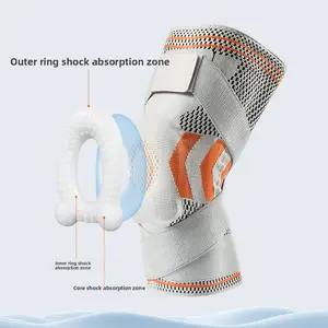 Belted sports knee brace for basketball in summer, made of silicone material