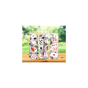 Playing cards 3D effect tumbler
