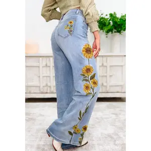 Ray Of Sunshine Sunflower Jeans