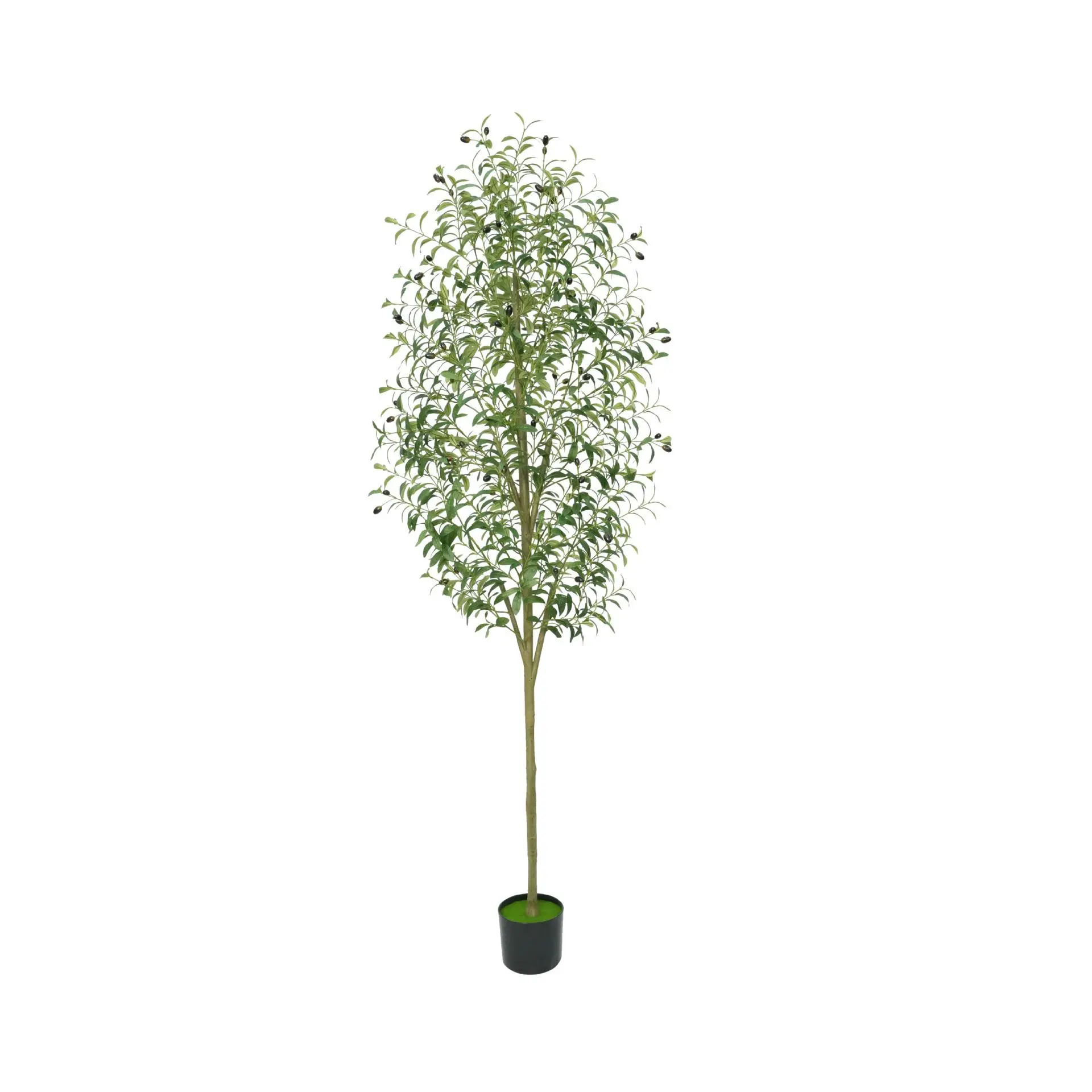5ft Artificial Olive Tree - 7ft Option Available, Natural Look, Lifelike Leaves & Olives, Adjustable Full-Body Decorative Fake Tree with Stable Base, Long-Lasting All-Seasons Home Office Decor Plant