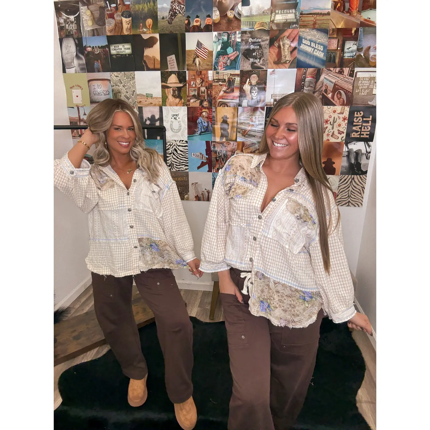 The Annie Plaid Contrast Flannel Top