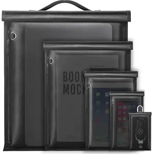 5 Pack Faraday Bags, Large Faraday Cage with Handle, Anti- Faraday Bag for Laptops & Tablets & Phones &  , Fireproof &  RFID Signal Blocker EMP Bag