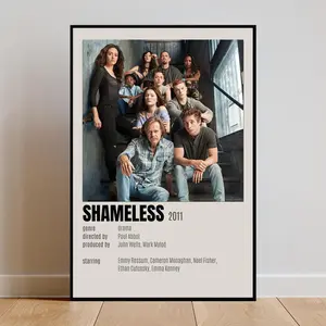 Shameless TV Show Poster, Gallagher Family Wall Art, Wrapped Poster, Wall Art, Room Decoration, Retro Aesthetics