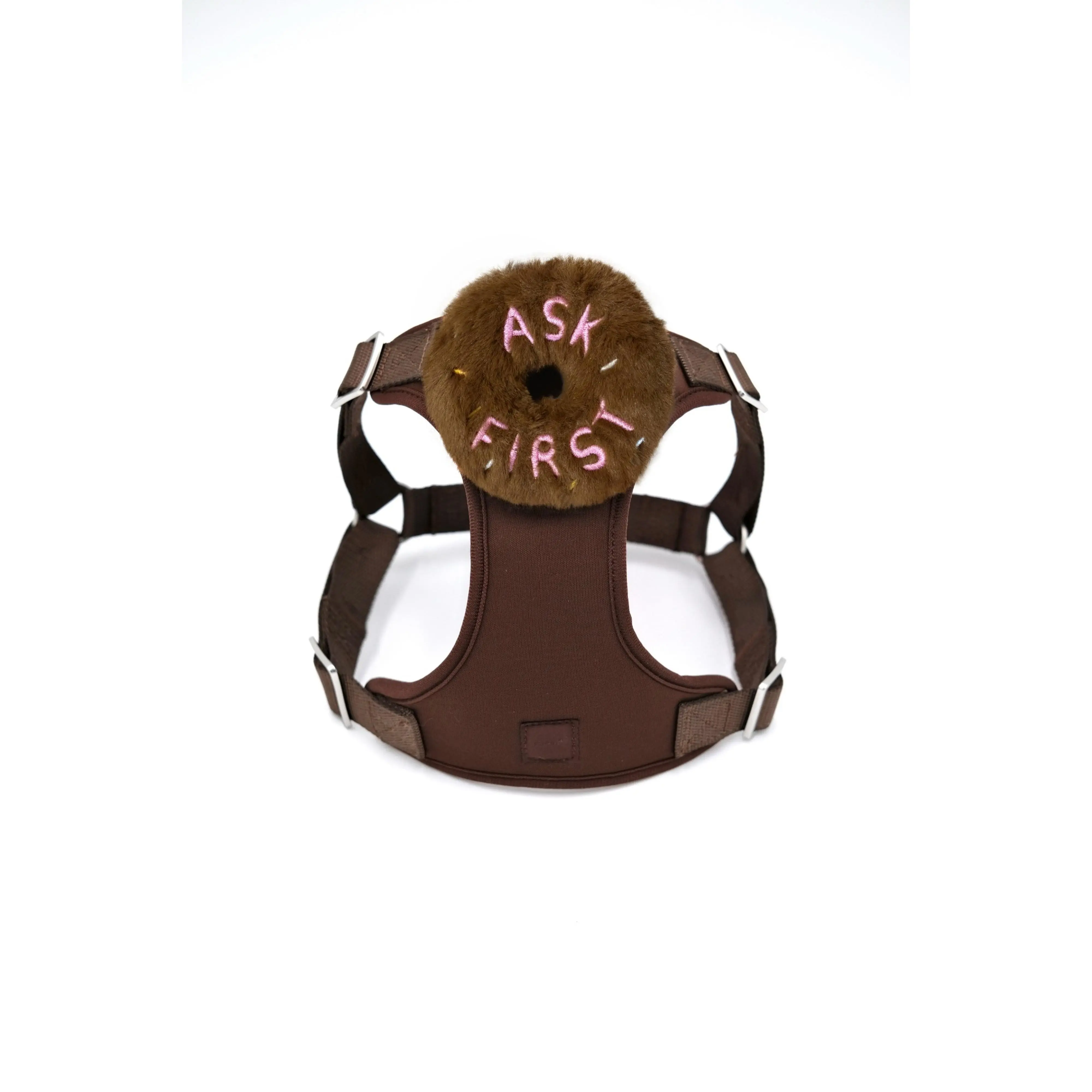 PAWDIO™ 🍩 Donut Talk Dog Harness (Chocolate Brown) - ASK FIRST