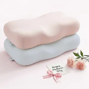 【Mother's Day gift】GEECO Cooling Cloud Pillow + FREE Cooling Pillowcase | Pillows Sleeping | Ergonomic,Cervical Dual-Height Slow-Rebound Memory Foam with Washable Cooling Cover for Side Back & Stomach Sleepers