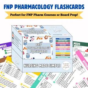 Family Nurse Practitioner Pharmacology Flashcards | Pharm Study Cards | NP Pharmacology Course Resource | NP Pharmacology Board Prep |Prescribing for NPs