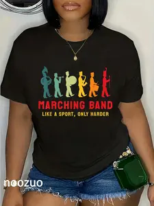 100% Cotton MARCHING BAND LIKE A SPORT, ONLY HARDER School Marching Band Definition T-Shirt