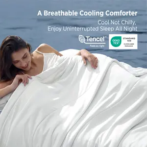 Bedsure Cooling Comforter - Cooling Blankets for Hot Sleepers, Q-Max>0.45 & 4X Breathable Summer Comforter, Bedding for Night Sweats, CoolOxy Lightweight Duvet